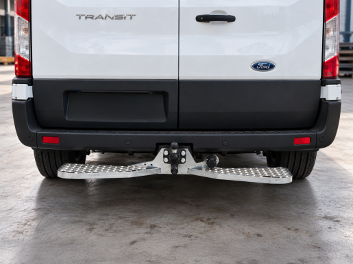 Marchepied arrière fixe de ferrure d'attelage 1215X165 FORD Transit 2T L3H2 1