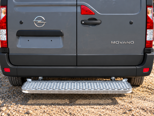 Marchepied arrière relevable sans attelage sans radar de recul 1200x200 OPEL Movano III L1H1