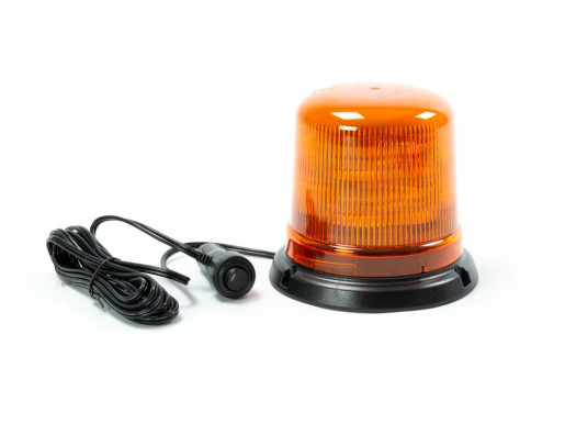 Gyrophare B14 - 10 LEDS - 11 Flash prog - magnétique - ORANGE - Allume cigare
