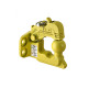 miniature Crochet d'attelage jaune. Entraxe 90X50 - 4 trous Dia.17mm 3